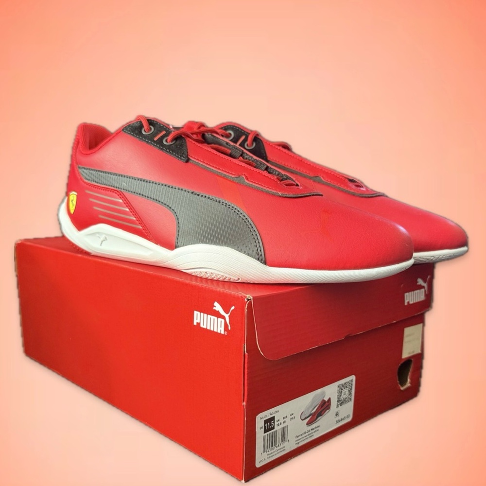 NEW PUMA Unisex Ferrari R-Cat Machina Sneaker, Rosso Corsa BLA, 11.5 US Men